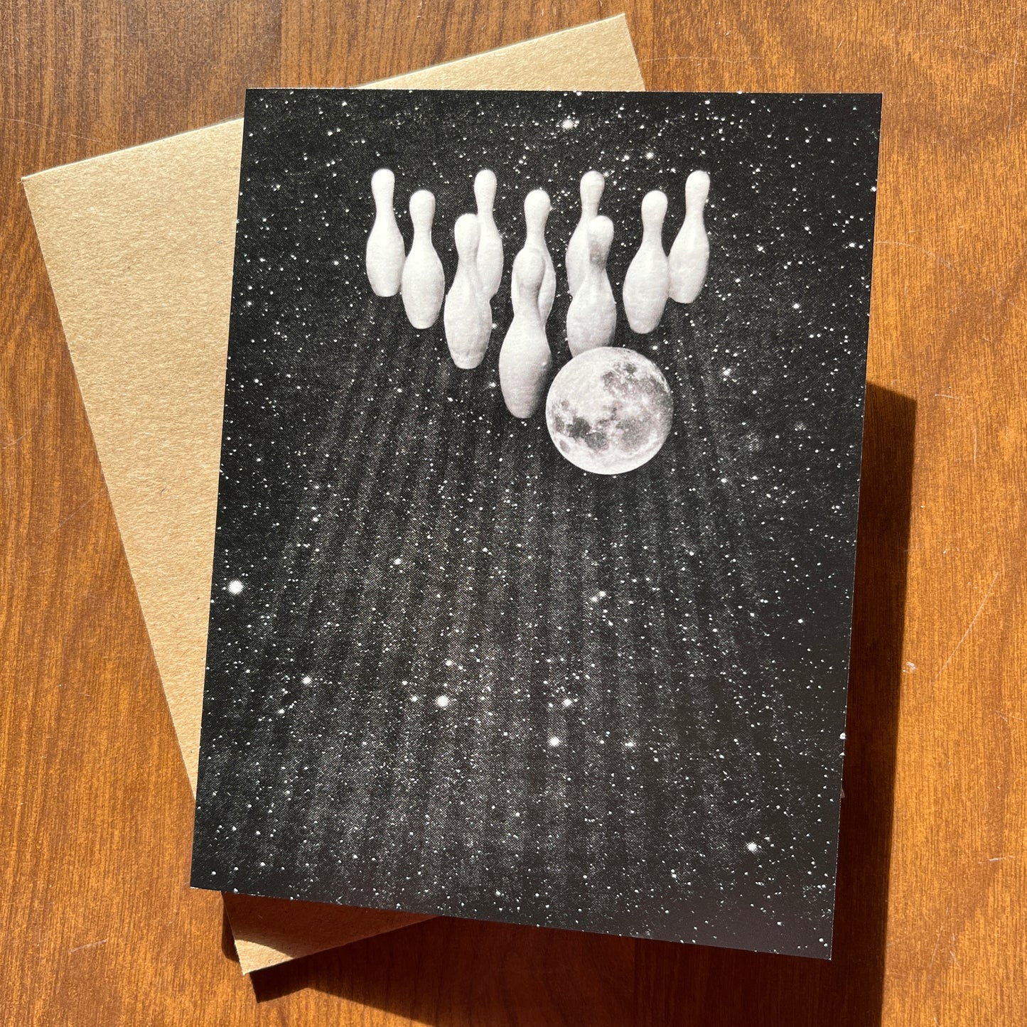 Bowling Ball Moon Card