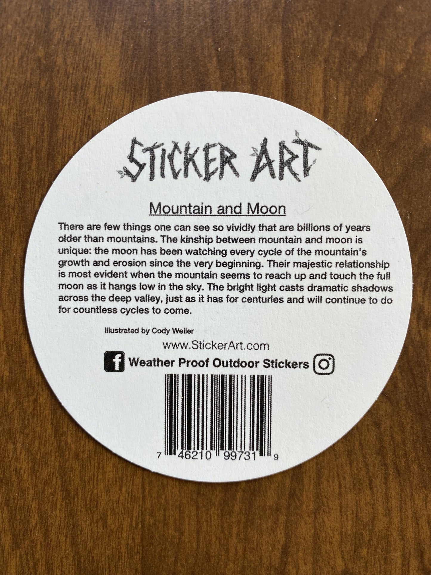 Moon 'n Mountain Outdoor Sticker