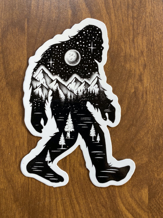 Sasquatch Big Foot Outdoors Sticker